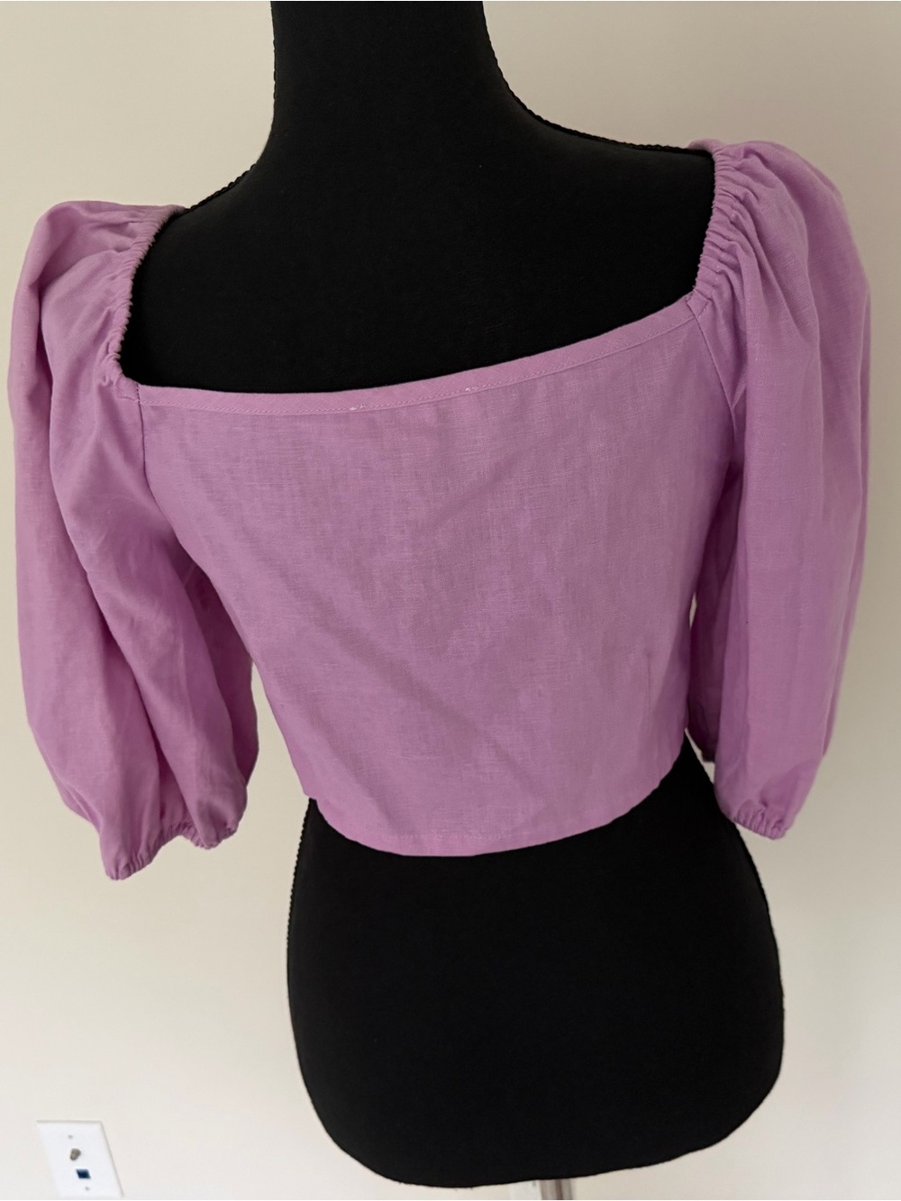 Express Lilac Tie Front Crop Top – Size Small - Picture 6 of 6